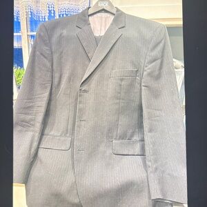 JF J.Ferrar Gray Pinstripe Suit
